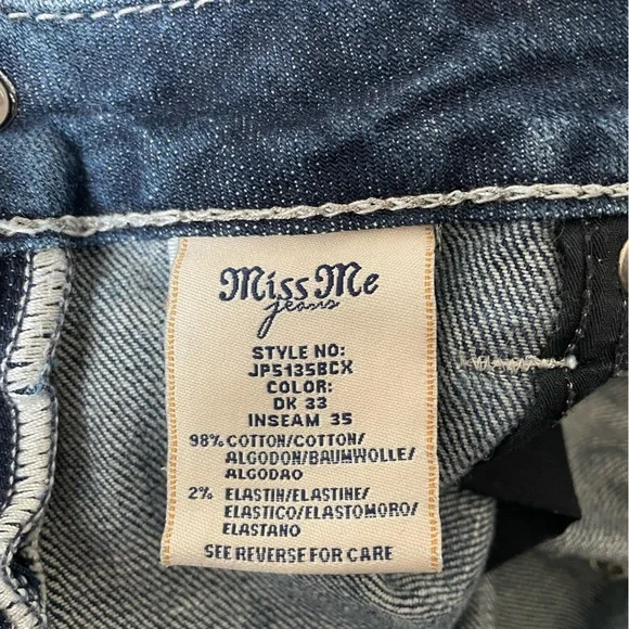 “Miss Me” heavily embellished Distressed Women's Jeans - Picture 5 of 6